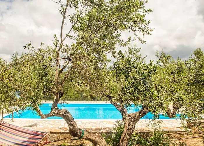 Jaktstuga Hakuna Matata Holidays Agalia With Airco & Pool In Greek Olive Grove *